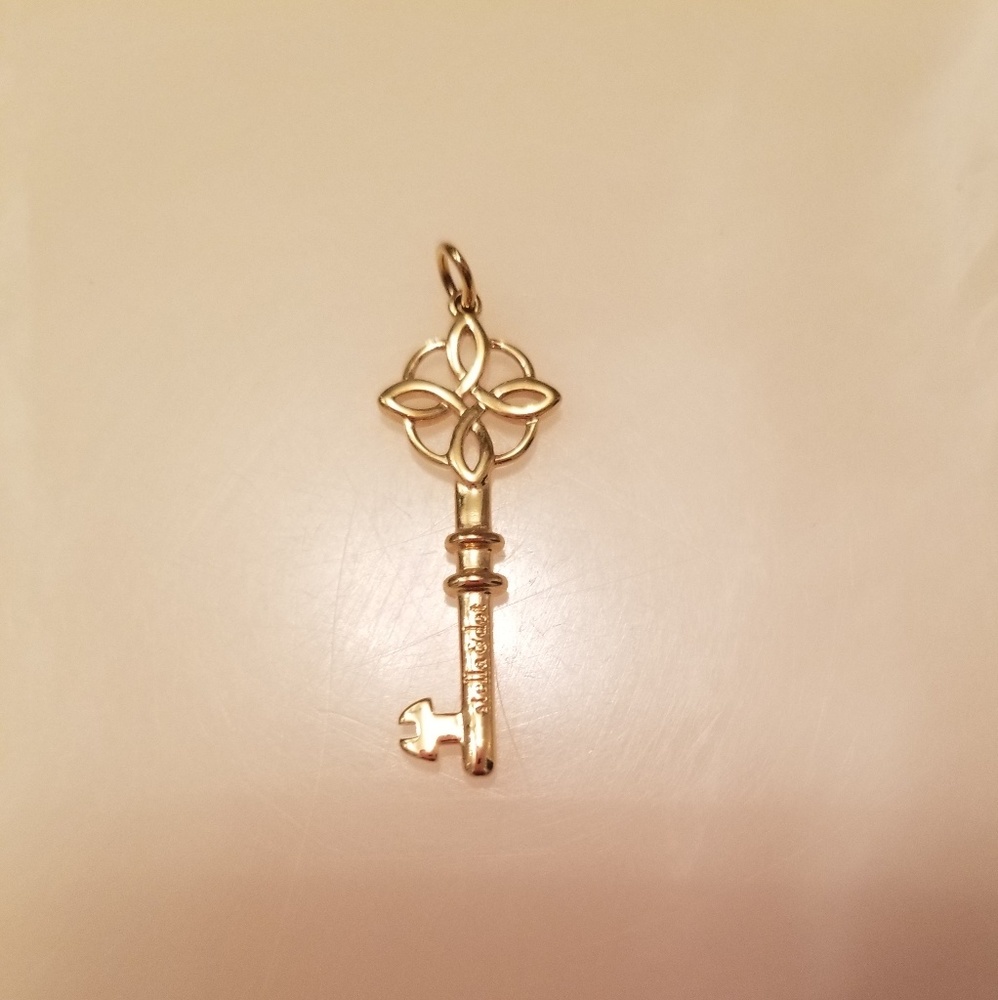 Stella & Dot Gold Key Charm